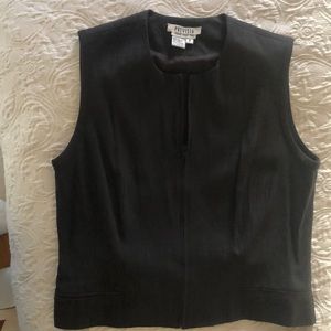 Prevista Women Grey Zipper Vest Top Size 8